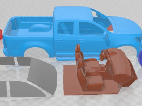 Chevrolet Colorado 2012 Double Cab Printable Car 3D Print Model