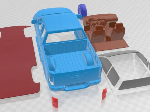 Chevrolet Colorado 2012 Double Cab Printable Car 3D Print Model
