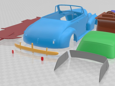 Oldsmobile 80 Convertible 1939 Printable Car in separate parts 3D Print Model