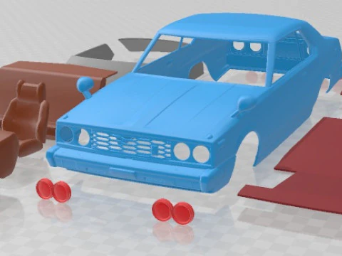 Nissan Skyline C210 GT Coupe 1977 Printable Car 3D Print Model