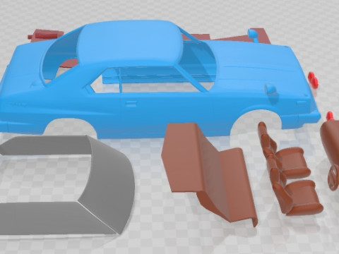 Nissan Skyline C210 GT Coupe 1977 Printable Car 3D Print Model