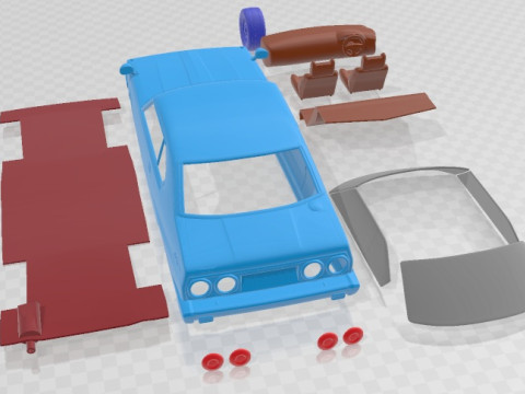 Nissan Skyline C210 GT Coupe 1977 Printable Car 3D Print Model