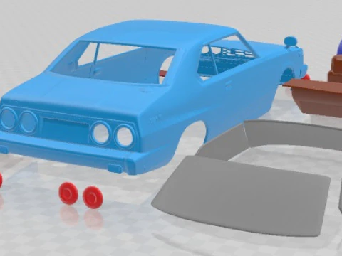 Nissan Skyline C210 GT Coupe 1977 Printable Car 3D Print Model
