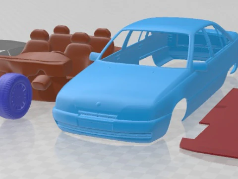 Carro imprim&iacute;vel Opel Omega 1987 Modelo de Impressão 3D