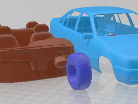 Opel Omega 1987 Printable Car 3D Print Model