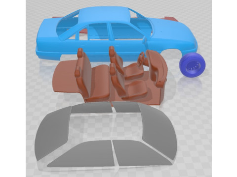 Opel Omega 1987 Printable Car 3D Print Model