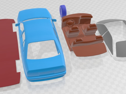 Opel Omega 1987 Printable Car 3D Print Model