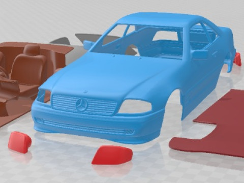 Mercedes Benz SL Class R129 2002 Printable Car 3D Print Model