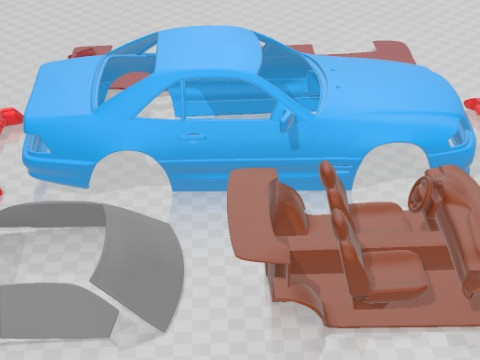 Mercedes Benz SL Class R129 2002 Printable Car 3D Принт Модель