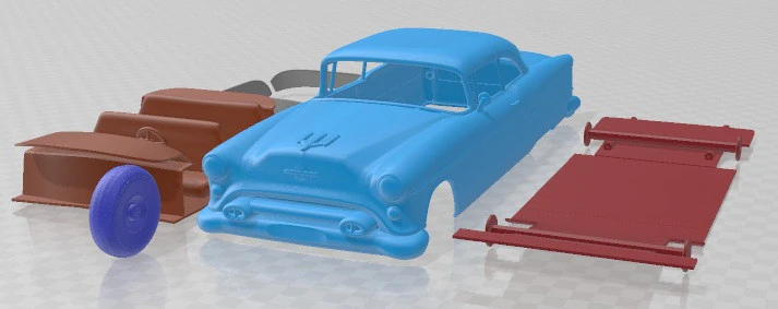Oldsmobile 88 Super Holiday coupe 1954 Printable Car 3D Print Model .c4d .max .obj .3ds .fbx .stl .blend 