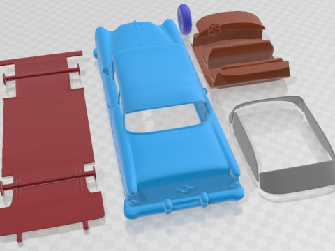 Oldsmobile 88 Super Holiday coupe 1954 Printable Car 3D Druckmodell