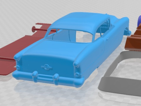 Oldsmobile 88 Super Holiday coupe 1954 Printable Car 3D Druckmodell