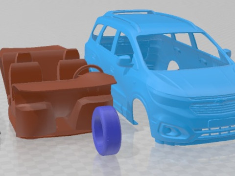 Chevrolet Spin Active 2018 Printable Car Model Cetak 3D