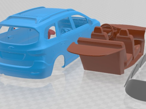Chevrolet Spin Active 2018 Printable Car Model Cetak 3D
