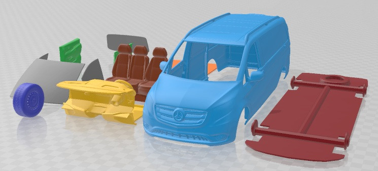 Mercedes Benz Metris PanelVan 2014 Printable 3D 打印模型 .c4d .max .obj .3ds .fbx .stl .blend