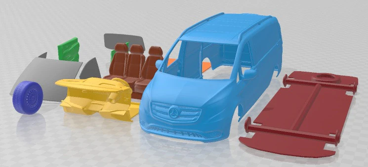 Mercedes Benz Metris PanelVan 2014 Printable 3D Print Model .c4d .max .obj .3ds .fbx .stl .blend