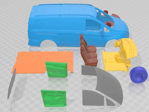 Mercedes Benz Metris PanelVan 2014 Printable 3D Print Model