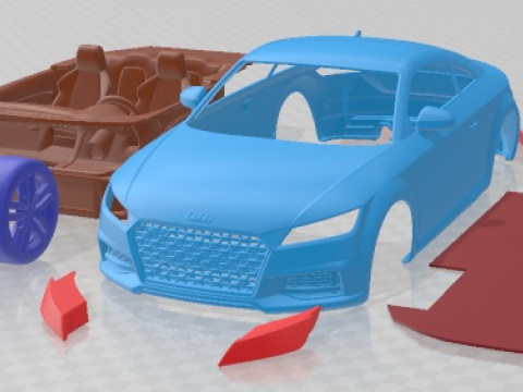 Audi TT Coupe 2019 Printable Car Model Cetak 3D