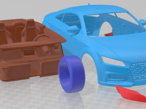 Audi TT Coupe 2019 Printable Car Modelo de Impressão 3D
