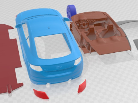 Audi TT Coupe 2019 Printable Car Modelo de Impressão 3D