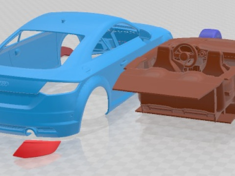 Audi TT Coupe 2019 Printable Car Modelo de Impressão 3D