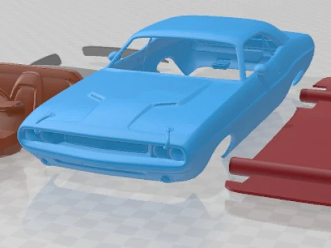 Dodge Challenger 1970 Printable Car 3D Print Model