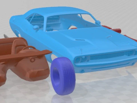Dodge Challenger 1970 Printable Car 3D Print Model