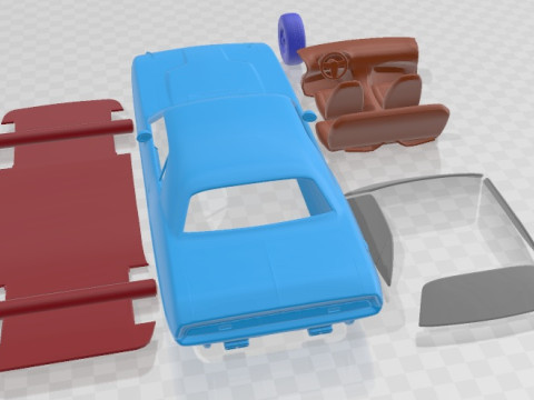 Dodge Challenger 1970 Printable Car 3D Baskı Modeli