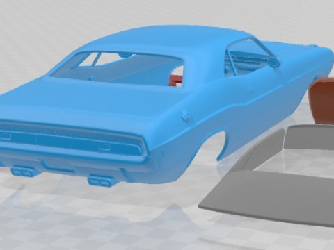 Dodge Challenger 1970 Printable Car 3D Baskı Modeli