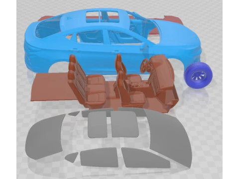 JAC EJ7 2022 Printable Car 3D Print Model