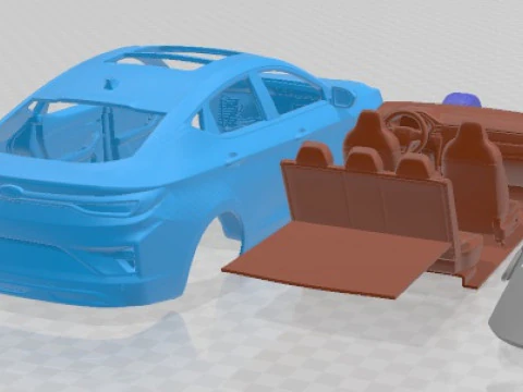JAC EJ7 2022 Printable Car 3D Print Model