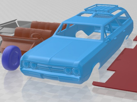 Oldsmobile Vista Cruiser 1964 Printable Car Model Cetak 3D
