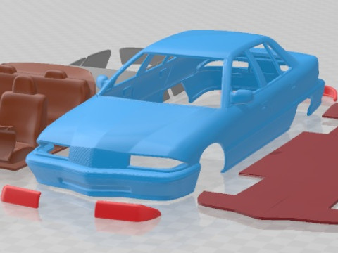 Buick Skylark Sedan 1995 Printable Car Modello di stampa 3D
