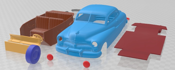 Mercury Coupe 1950 Printable Car 3D प्रिंट मॉडल .c4d .max .obj .3ds .fbx .stl .blend 