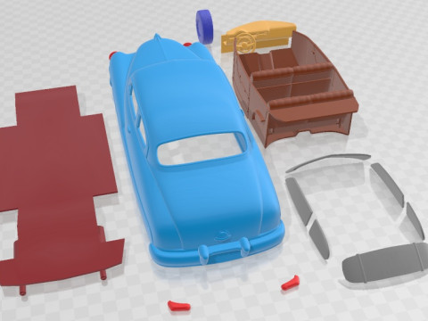 Mercury Coupe 1950 Printable Car 3D प्रिंट मॉडल