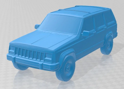 Jeep Cherokee 1990 Printable Car 3D Print Model .c4d .max .obj .3ds .fbx .stl .blend 