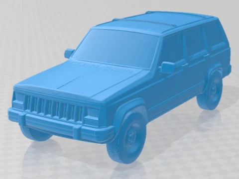 Coche imprimible Jeep Cherokee 1990 Modelo de impresión 3D