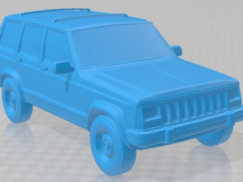 Jeep Cherokee 1990 Printable Car 3D Print Model