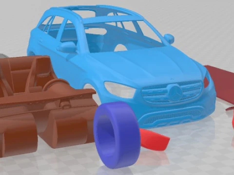 Mercedes Benz GLC 2020 Printable Car 3D Print Model