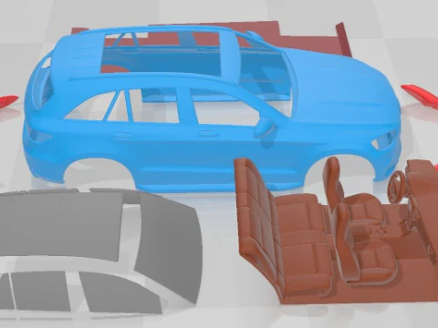 Mercedes Benz GLC 2020 Printable Car 3D Print Model