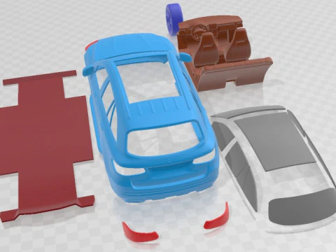 Mercedes Benz GLC 2020 Printable Car 3D Print Model