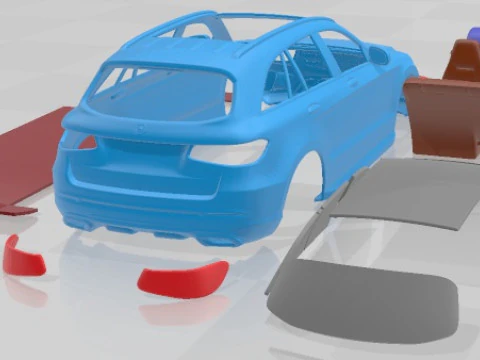 Mercedes Benz GLC 2020 Printable Car 3D Print Model