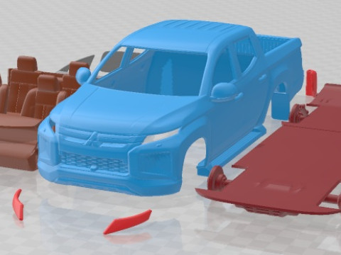 Mitsubishi L200 UK Spec Warior 2021 Printable Car Modello di stampa 3D