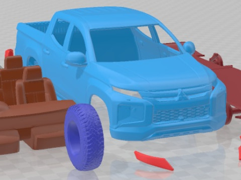 Mitsubishi L200 UK Spec Warior 2021 Printable Car 3D Druckmodell