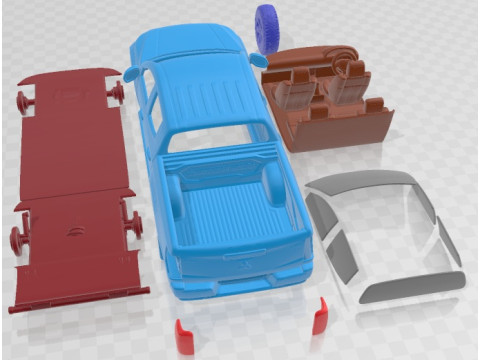 Mitsubishi L200 UK Spec Warior 2021 Printable Car 3D Druckmodell