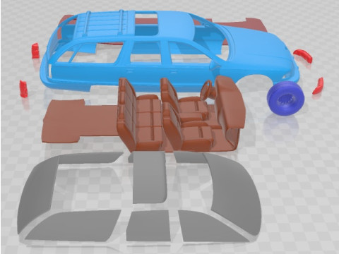 Buick Roadmaster 1996 V2 Yazdırılabilir Araba 3D Baskı Modeli