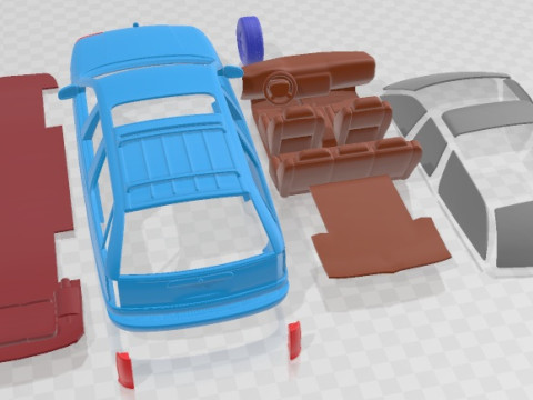 Buick Roadmaster 1996 V2 Yazdırılabilir Araba 3D Baskı Modeli