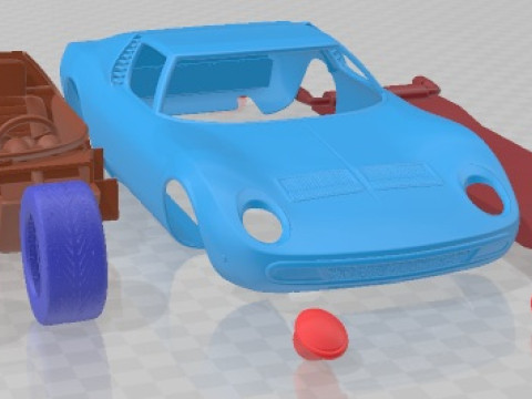 Miura P400 SV 1962 Printable Car 3D 打印模型