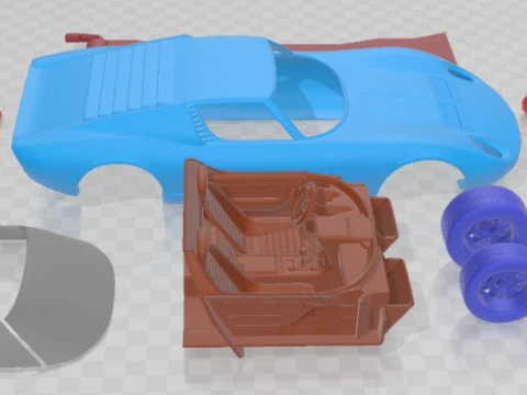 Miura P400 SV 1962 Printable Car 3D Print Model