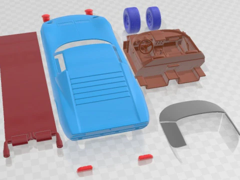 Miura P400 SV 1962 Printable Car 3D Print Model